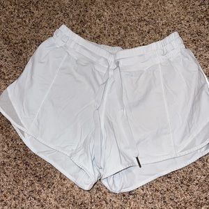 White Lululemon Hotty Hot Shorts